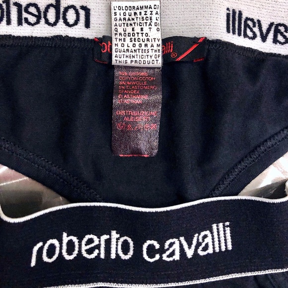 Men's Authentic Roberto Cavalli Black Thong Brief - Picture 6 of 9